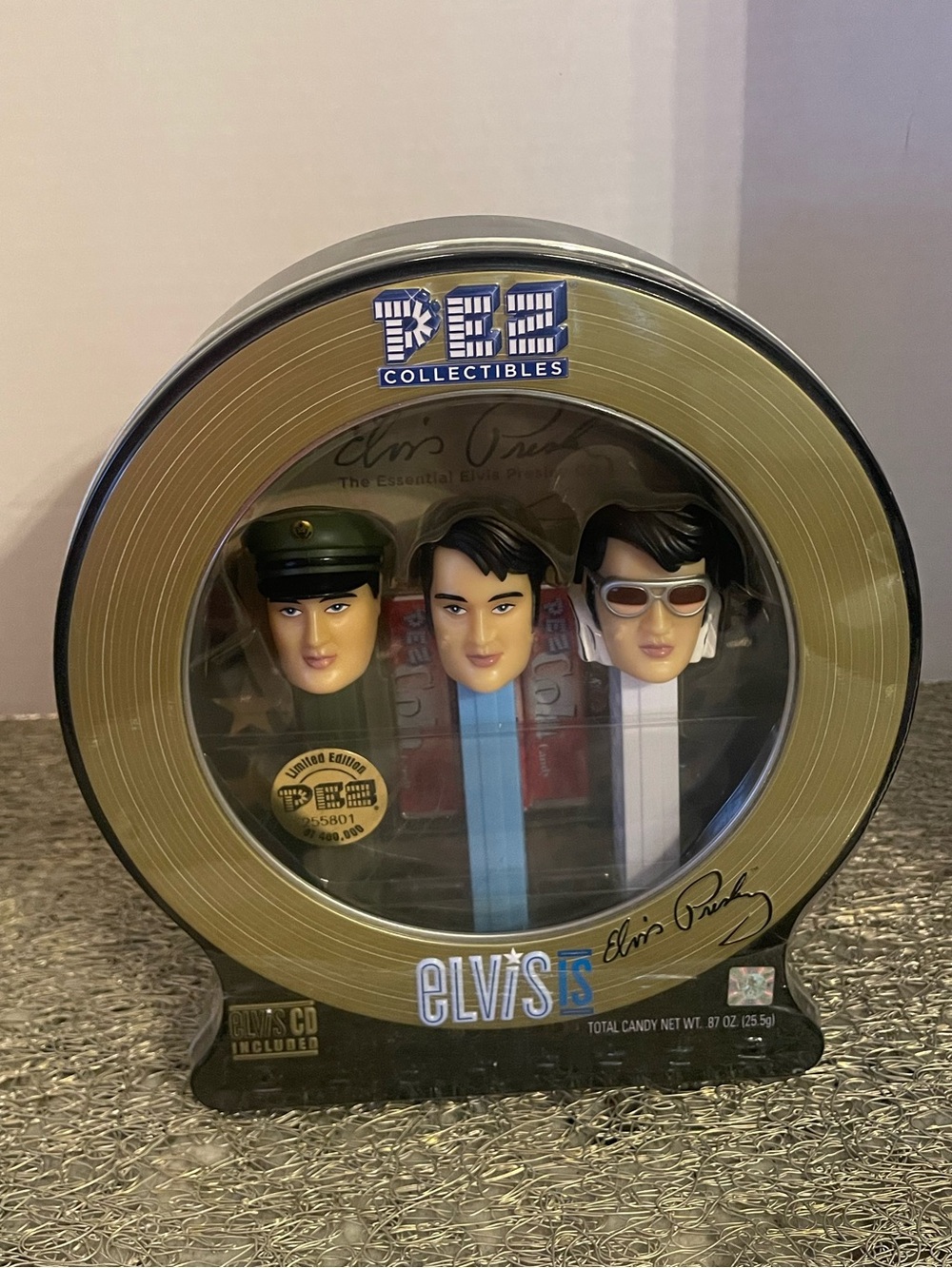 2007 Elvis Presley Limited Edition PEZ Collectors Tin Set – w/Elvis CD - Sealed